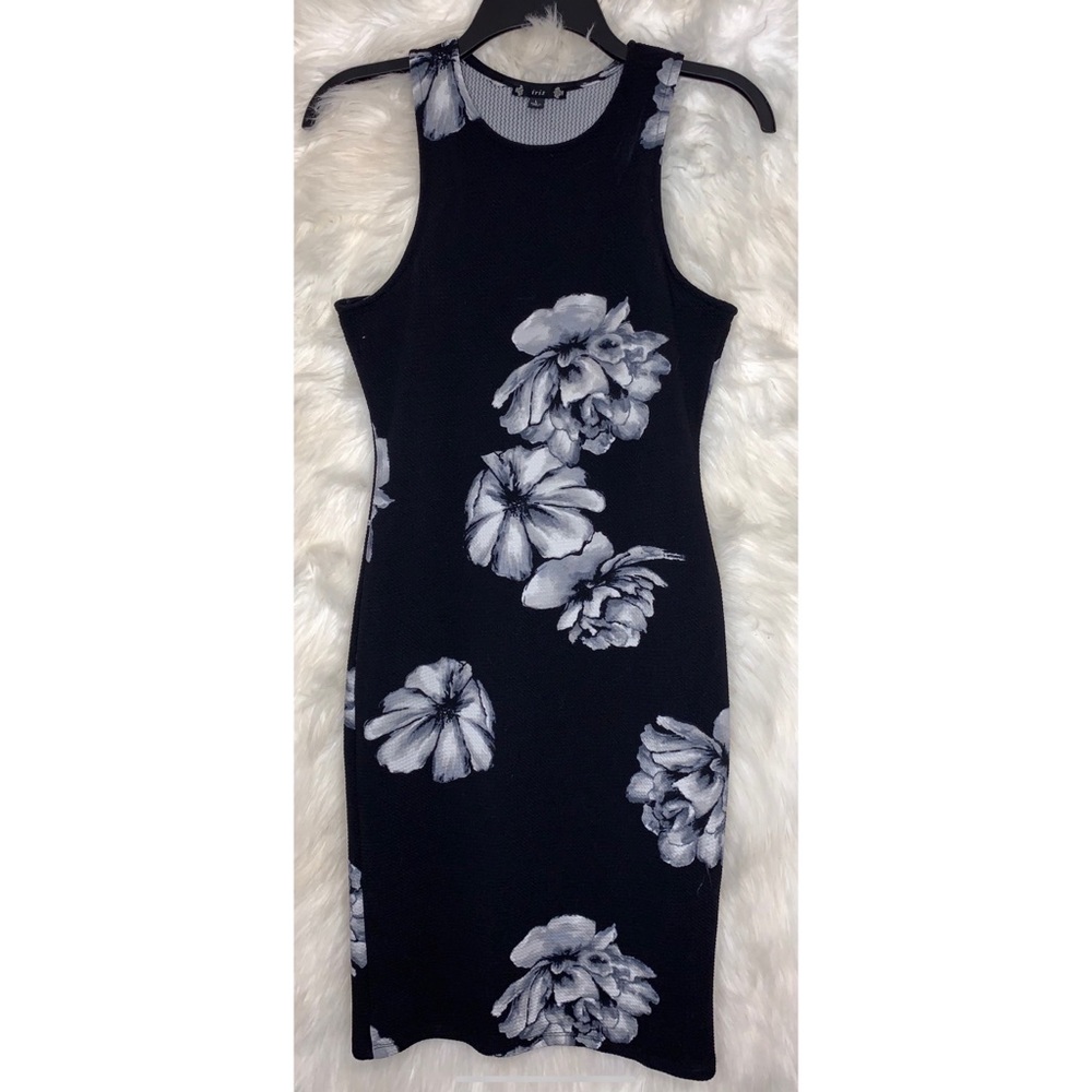 Black Floral Midi